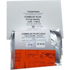 Aldente Combiloc Plus Dual Layer (Hard/Soft) Splint Material - 3.0mm - SQUARE - Clear - Pack 10 
